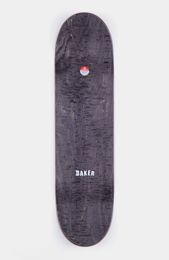 Oberseite des Baker Skateboards mit schwarzem Veneer