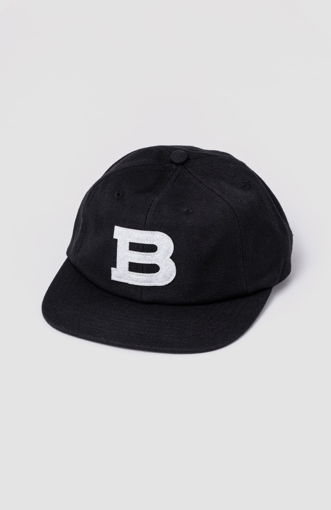 6 PANEL FELT B CAP Black