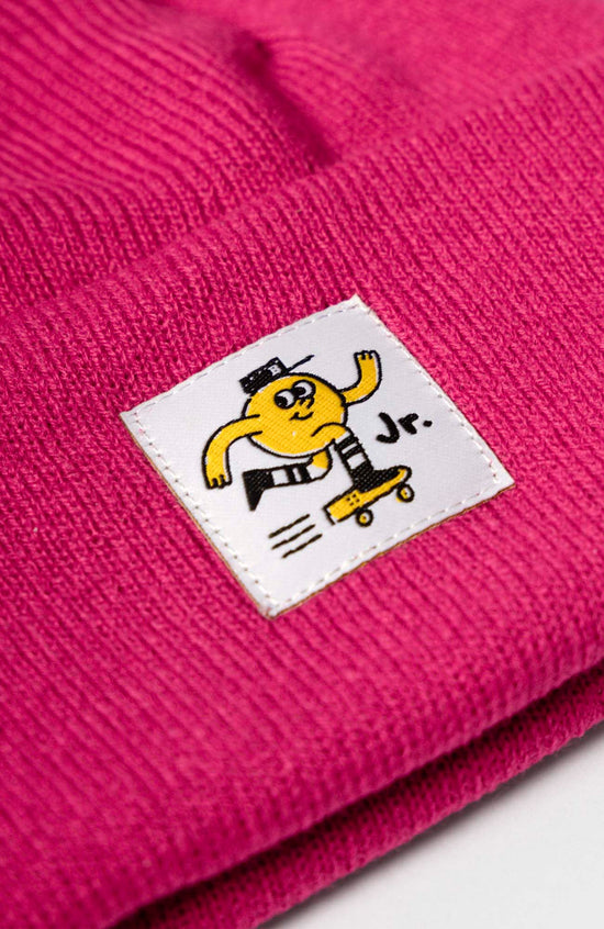 KIDS PINK MASCOT LOGO BEANIE