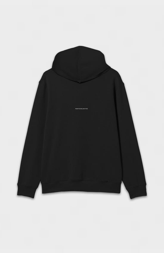 Crayon Arm Zip Hoodie - Black