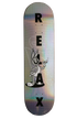 holographisches Skateboard deck, mit bugs bunny print und "relax" Schriftzug