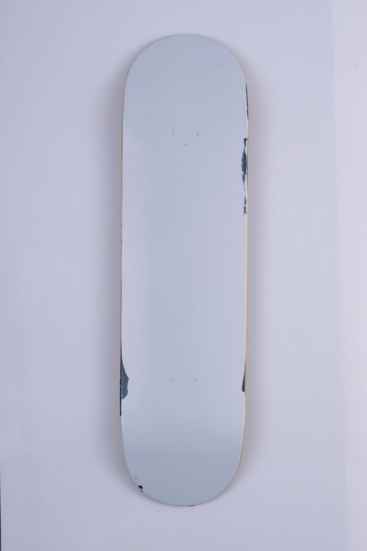 B-Stock Deck 8.5” - FS - White over Blue Holo with Peeling Paint