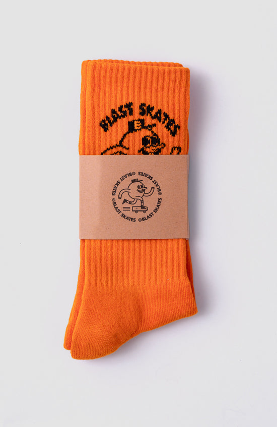 LOGO CREW SOCKS ORANGE