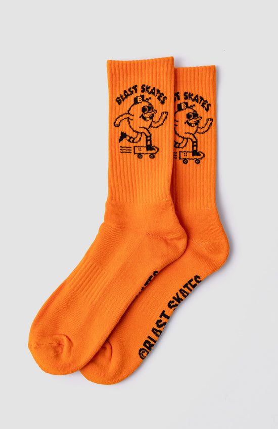 LOGO CREW SOCKS ORANGE