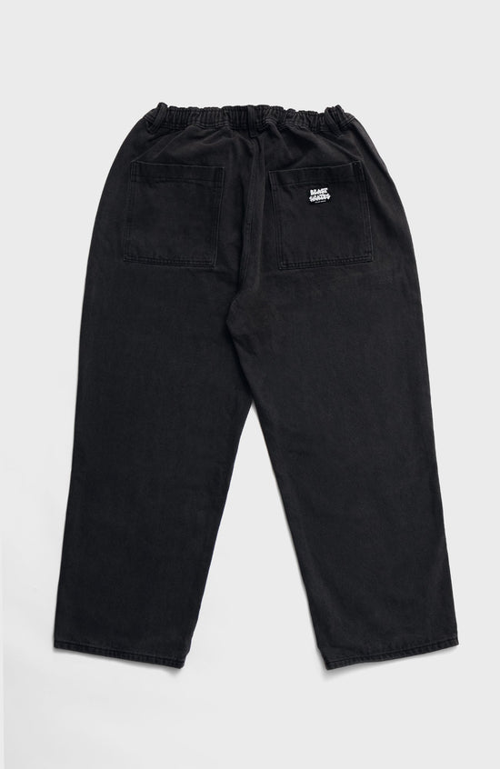 YIN YANG PANTS - Black washed Denim