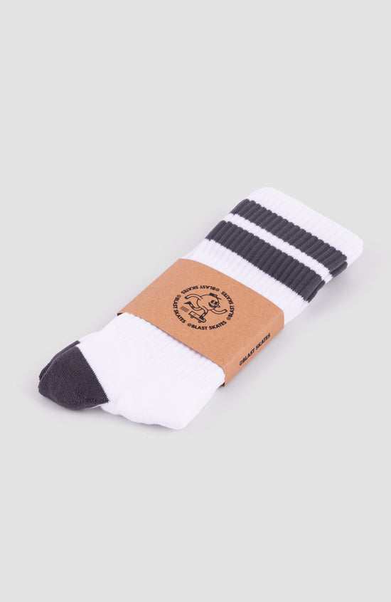 Weiß Schwarze sportliche Socken - eingepackt