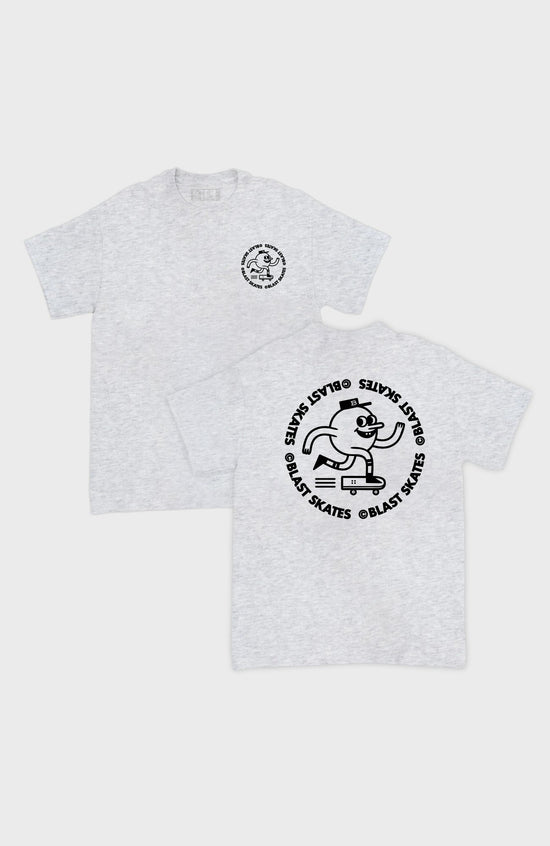 CLASSIC ROUND LOGO T-SHIRT - ASH