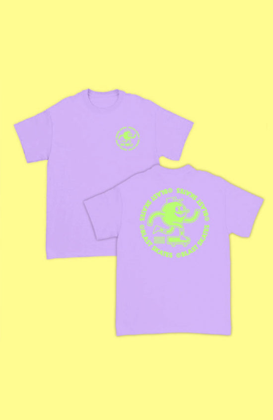 T-SHIRT À LOGO ROND LIME, lilas