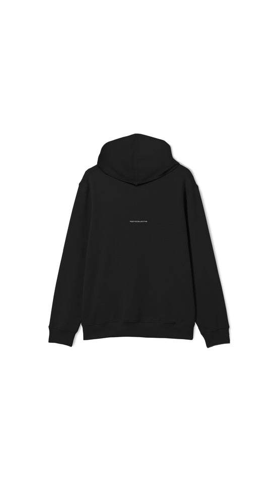 Crayon Arm Zip Hoodie - Black