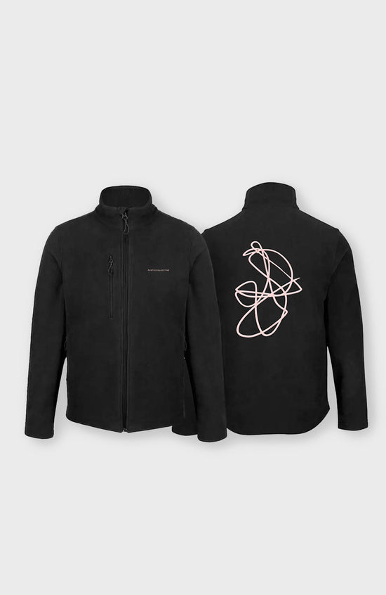 Doodle Fleece - Black / Pink