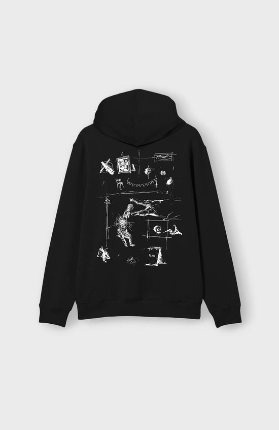 Fear Sketch Hoodie - Black