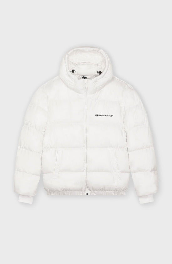 Hooded Puffer Jacket - White