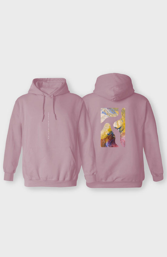 Logo cut out hoodie - pink