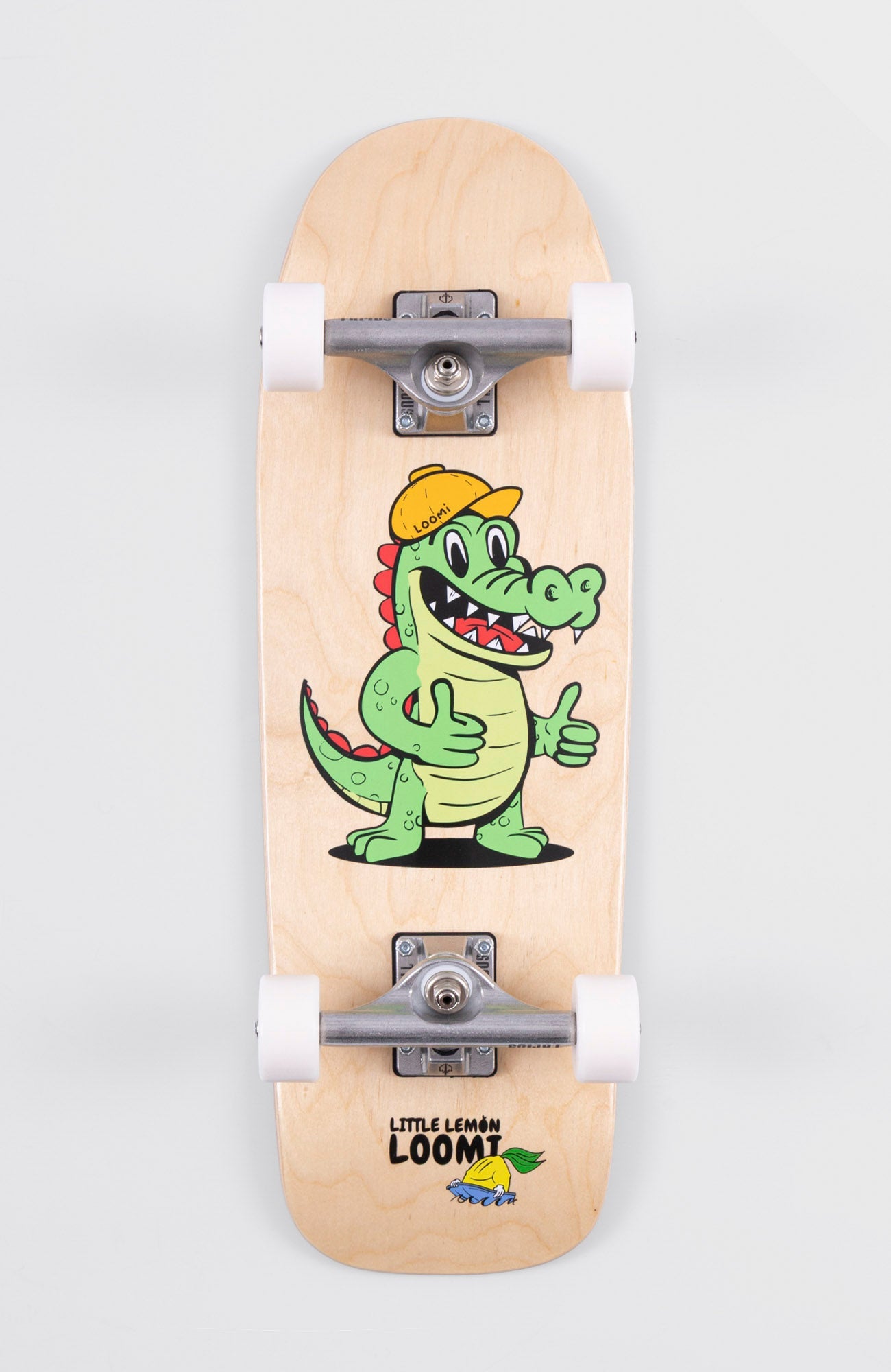 Kids Skateboard with crocodile graphic. 