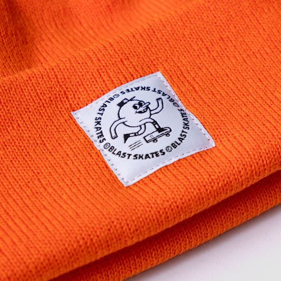 ORANGE ROUND LOGO BEANIE