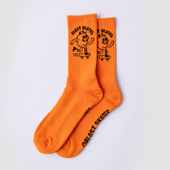 LOGO CREW SOCKS ORANGE