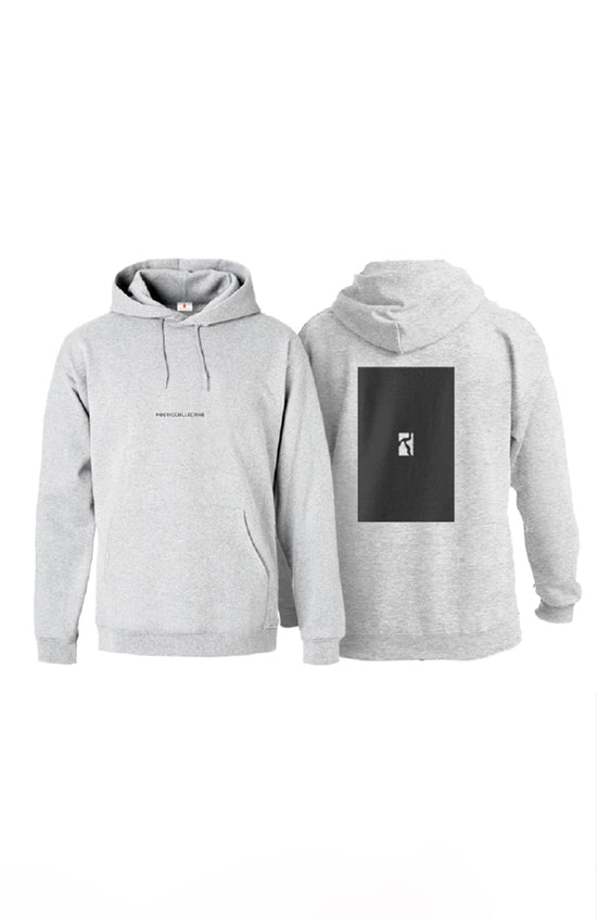 Box Hoodie - Heather grey / black