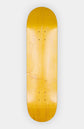 unterseite von einem popsicle skateboard deck. das deck ist 8.375“ breit, gelb gefärbt und liegt auf einem weißem Hintergrund.