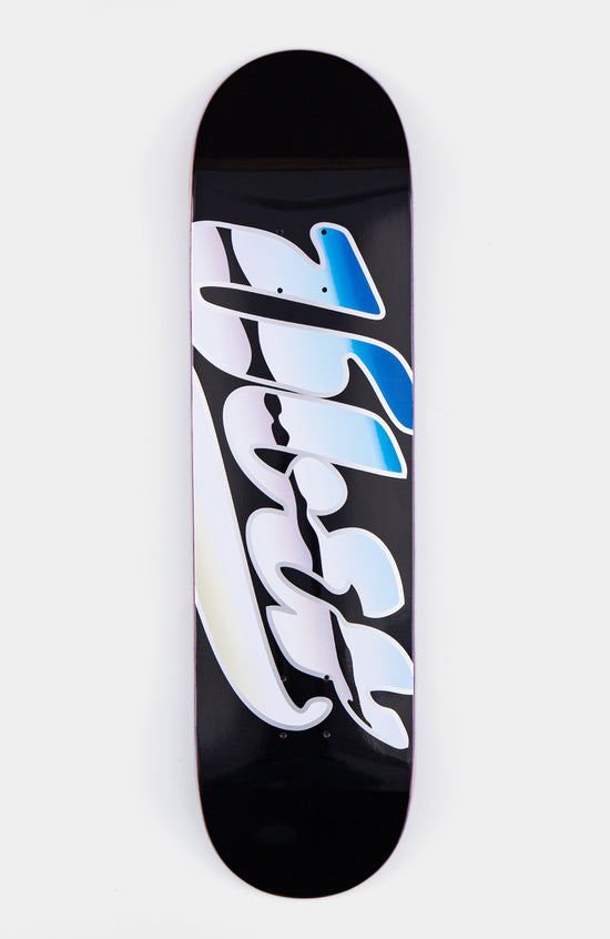 skateboard deck it schwarz blauem logo, größe 8,25