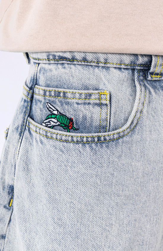 Denim Baggy Pants - Sky Blue