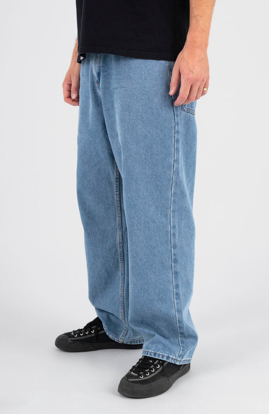 Baggy Fit Pants - Washed indigo