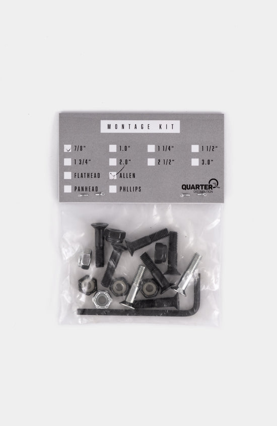 Hardwareset für Skateboards. 7/8 inch mit gratis Inbus