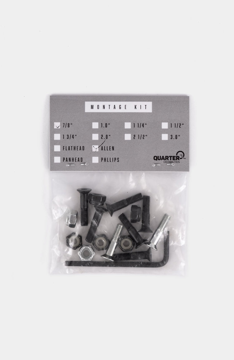 Hardwareset für Skateboards. 7/8 inch mit gratis Innensechskant