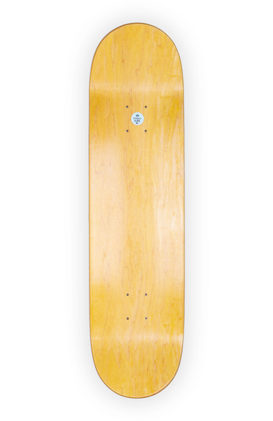 oberseite von gelbem medium concave skateboard deck