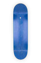 blaues skateboard deck, deep concave, oberseite, größe 8,5