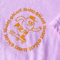 JUNIOR ROUND LOGO T-shirt PINK, kid sized - Orange print 