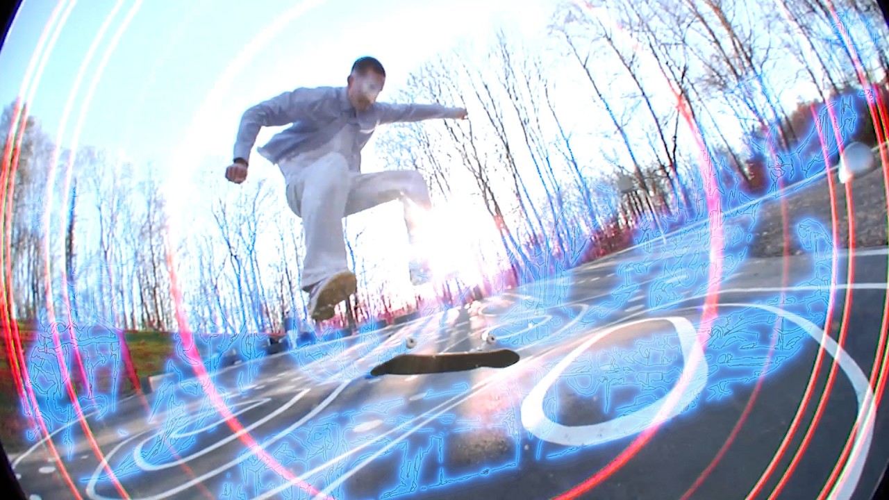 Laden Sie das Video: Mateallic Red and Blue Big Logo Skateboard Deck - Promo Clip