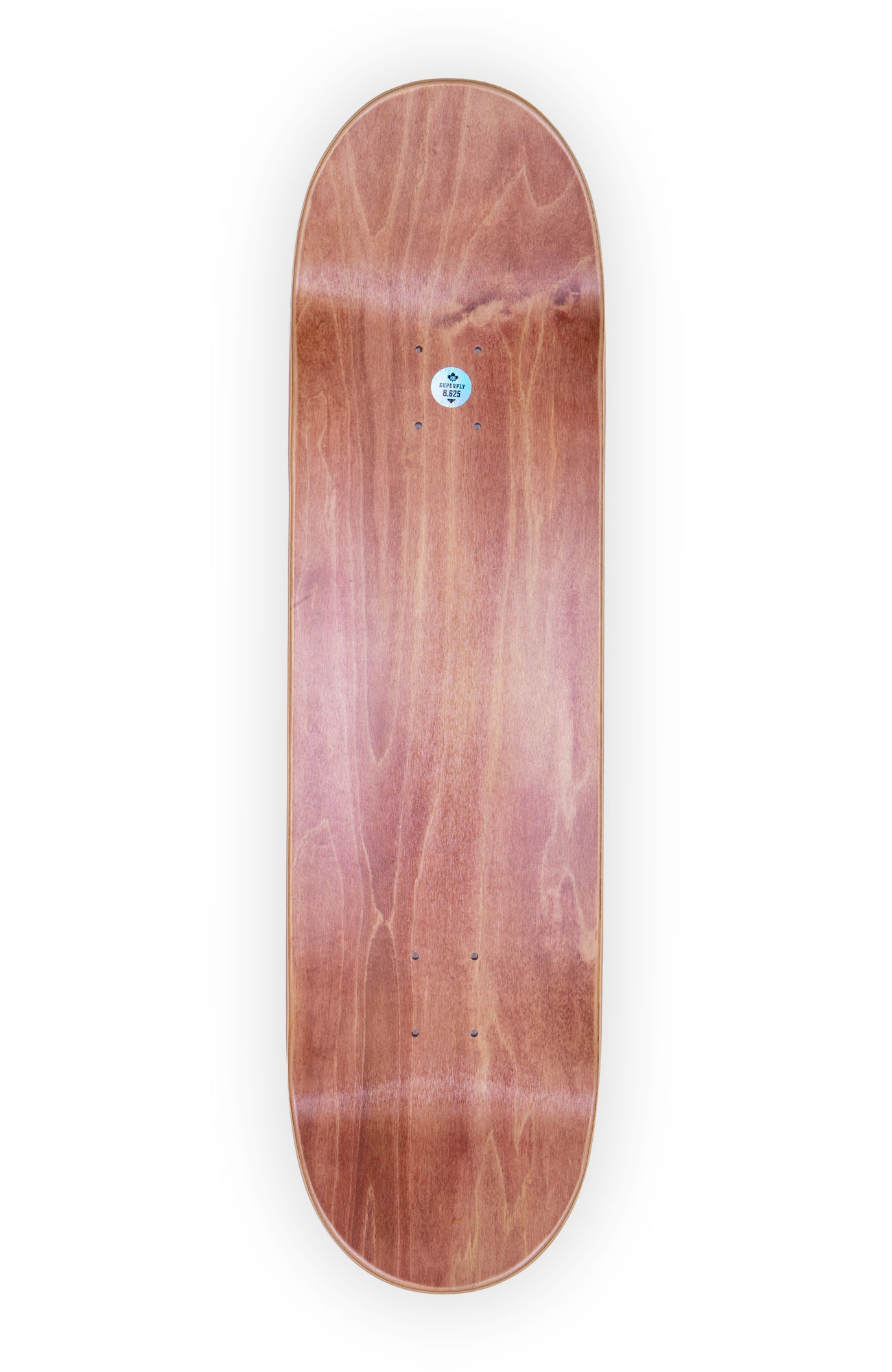 Oberseite von Braunem medium concave skateboard deck in 8.625“