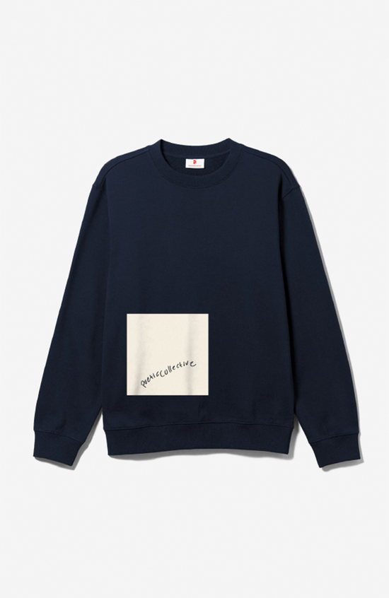 Crewneck Square Flock - Navy