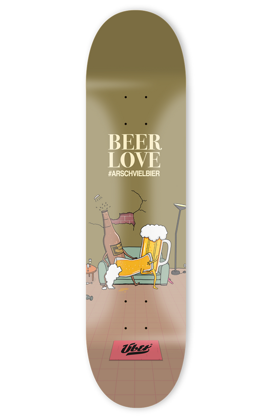 Skateboard Deck mit Design für Beer Lover, Khaki Farben