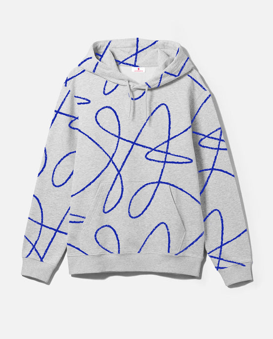 Doodle pattern hoodie