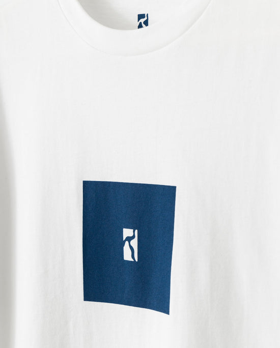 Premium Box t-shirt Off white/ Navy